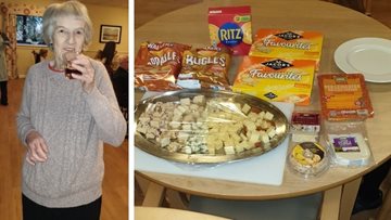 Cheese and wine tasting at Manchester care home